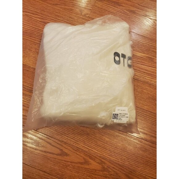 Off The Grid Records Hoodie Men's Size M Beige Big Back Logo Heavyweight New - Picture 9 of 9